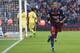 Barcelona's Brazilian forward Neymar da Silva Santos Junior celebrates his goal during the Spanish league football match FC Barcelona vs Villarreal CF at the Camp Nou stadium in Barcelona on November 8, 2015. AFP PHOTO/ JOSEP LAGO (Photo credit s