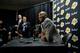 LOS ANGELES, CA - NOVEMBER 29: Kobe Bryant #24 of the Los Angeles Lakers speaks during a news conference after he announced his retirement at Staples Center November 29, 2015, in Los Angeles, California. Bryant announced he will retire from the NBA at th