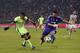 TURIN, ITALY - NOVEMBER 25: Sergio Aguero (L) of Manchester City FC in action against Gianluigi Buffon of Juventus during the UEFA Champions League group stage match between Juventus and Manchester City FC at Juventus Arena on November 25, 2015 in Turin,