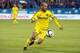 Nov 1, 2015; Montreal, Quebec, CAN; Columbus Crew forward Federico Higuain (10) controls the ball in the first half against the Montreal Impact at Stade Saputo. The Impact defeated the Columbus Crew 2-1. Mandatory Credit: Marc DesRosiers-USA TODAY Sports