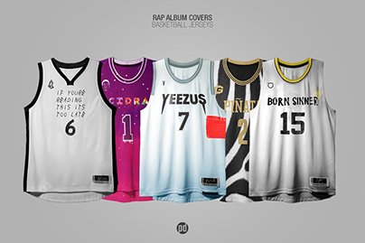 NBA Rap Album Covers x NBA Jerseys 2.0 on Behance