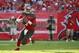 Dec 6, 2015; Tampa, FL, USA; Tampa Bay Buccaneers quarterback Jameis Winston (3) runs out of the pocket against the Atlanta Falcons during the second half at Raymond James Stadium. Tampa Bay defeated Atlanta 23-19. Mandatory Credit: Kim Klement-USA TODAY