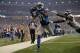 DETROIT, MI - NOVEMBER 26: Calvin Johnson #81 of the Detroit Lions catches a third quarter touchdown pass in front of Malcolm Jenkins #27 of the Philadelphia Eagles at Ford Field on November 26, 2015 in Detroit, Michigan. (Photo by Gregory Shamus/Getty Im