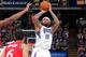 SACRAMENTO, CA - NOVEMBER 15: DeMarcus Cousins #15 of the Sacramento Kings shoots a three pointer against the Toronto Raptors on November 15, 2015 at Sleep Train Arena in Sacramento, California. NOTE TO USER: User expressly acknowledges and agrees that, b
