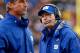 LANDOVER, MD - NOVEMBER 29: Head coach Tom Coughlin of the New York Giants looks on against the Washington Redskins in the third quarter at FedExField on November 29, 2015 in Landover, Maryland. (Photo by Rob Carr/Getty Images)