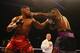 LONDON, ENGLAND - DECEMBER 12: Anthony Joshua (L) and Dillian Whyte in action during the British and Commonwealth heavyweight title contest at The O2 Arena on December 12, 2015 in London, England. (Photo by Richard Heathcote/Getty Images)