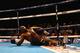 LONDON, ENGLAND - DECEMBER 12: Dillian Whyte clings to the ropes as he is knocked down by Anthony Joshua in the seventh round during the British and Commonwealth heavyweight title contest at The O2 Arena on December 12, 2015 in London, England. (Photo b