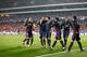 LISBON, PORTUGAL - DECEMBER 08: Atletico Madrid's midfielder Saul celebrates scoring Atletico de Madrid first goal with his team mates during the match between SL Benfica and Club Atletico de Madrid for the UEFA Champions League at Estadio da Luz on Decem