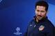 Atletico Madrid's head coach Diego Simeone arrives to give a press conference at Luz stadium in Lisbon, on December 7, 2015 on the eve of the UEFA Champions League Group C football match between SL Benfica vs Atletico de Madrid. AFP PHOTO / PATRICIA DE