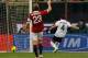 Caceres slots home against Milan on his Juventus re-debut in 2012.