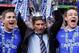 (FILES) Chelsea's Manager Jose Mourinho (C) holds aloft the Barclays Premiership trophy beside Frank Lampard (L) and John Terry (R) during the celebrations after the game against Charlton at Stamford Bridge in London, 07 May 2005. Jose Mourinho's three-ye