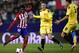 Atletico Madrid's Ghanaian midfielder Thomas Partey (L) vies with Reus Deportivo's defender Ismael Moyano (R) and Reus Deportivo's defender Jesus Olmo during the Spanish Copa del Rey (King's Cup) football match Club Atletico de Madrid VS CF Reus Deportivo