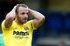 Villarreal's forward Roberto Soldado reacts to missing a goal attempt during the Spanish league football match Villarreal CF vs SD Eibar at El Madrigal stadium in Villareal on November 22, 2015. / AFP / JOSE JORDAN (Photo credit should read JOSE