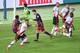 Messi eventually breached a packed River Plate defence.