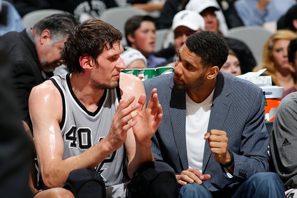 Boban Marjanovic shaking hands. That's all