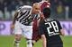 TURIN, ITALY - DECEMBER 16: Simone Zaza (L) of FC Juventus mocks Salvador Ichazo of Torino FC during the TIM Cup match between FC Juventus and Torino FC at Juventus Arena on December 16, 2015 in Turin, Italy. (Photo by Valerio Pennicino/Getty Images)