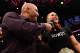 LOS ANGELES, CA - FEBRUARY 28: (L) Joe Rogan interviews Ronda Rousey after her victory over Cat Zingano in their UFC women's bantamweight championship bout during the UFC 184 event at Staples Center on February 28, 2015 in Los Angeles, California. (Phot