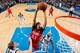 DALLAS, TX - JANUARY 2: Anthony Davis #23 of the New Orleans Pelicans flies in for the dunk against the Dallas Mavericks on January 2, 2016 at the American Airlines Center in Dallas, Texas. NOTE TO USER: User expressly acknowledges and agrees that, by dow