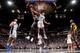 ORLANDO, FL - JANUARY 6: Ian Mahinmi #28 of the Indiana Pacers shoots the ball during the game against the Orlando Magic on January 6, 2016 at Amway Center in Orlando, Florida. NOTE TO USER: User expressly acknowledges and agrees that, by downloading and