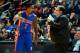 WASHINGTON, DC - NOVEMBER 12: Head coach Stan Van Gundy of the Detroit Pistons talks to Brandon Jennings #7 during the game against the Washington Wizards at Verizon Center on November 12, 2014 in Washington, DC. (Photo by G Fiume/Getty Images)