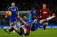 West Bromwich Albion's Northern Irish defender Jonny Evans vies with Chelsea's Brazilian-born Spanish striker Diego Costa (R) during the English Premier League football match between Chelsea and West Bromwich Albion at Stamford Bridge in London on January