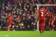LIVERPOOL, ENGLAND - JANUARY 13: Joe Allen (2nd L) of Liverpool scores his team's third goal during the Barclays Premier League match between Liverpool and Arsenal at Anfield on January 13, 2016 in Liverpool, England. (Photo by Alex Livesey/Getty Images)