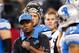 DETROIT, MI - AUGUST 13: Detroit Lions head football coach Jim Caldwell watches the warms ups prior to the start of the preseason game against the New York Jets on August 13, 2015 at Ford Field Detroit, Michigan. The Lions defeated the Jest 23-3. (Photo