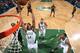 MILWAUKEE, WI - JANUARY 15: Giannis Antetokounmpo #34 of the Milwaukee Bucks grabs the rebound against the Atlanta Hawks on January 15, 2016 at the BMO Harris Bradley Center in Milwaukee, Wisconsin. NOTE TO USER: User expressly acknowledges and agrees tha