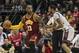 Jan 15, 2016; Houston, TX, USA; Cleveland Cavaliers forward LeBron James (23) controls the ball during the first quarter as Houston Rockets forward Trevor Ariza (1) defends at Toyota Center. Mandatory Credit: Troy Taormina-USA TODAY Sports