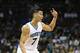 CHARLOTTE, NC - JANUARY 13: Jeremy Lin #7 of the Charlotte Hornets during their game at Time Warner Cable Arena on January 13, 2016 in Charlotte, North Carolina. NOTE TO USER: User expressly acknowledges and agrees that, by downloading and or using this
