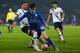 LEICESTER, ENGLAND - JANUARY 20 : Kyle Walker of Tottenham Hotspur and Ben Chilwell of Leicester City during the Emirates FA Cup match between Leicester City and Tottenham Hotspur at King Power Stadium on January 20, 2016 in Leicester, England. (Photo b