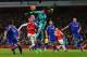 LONDON, ENGLAND - JANUARY 24: Goalkeeper Thibaut Courtois of Chelsea punches away a shot during the Barclays Premier League match between Arsenal and Chelsea at the Emirates Stadium on January 24, 2016 in London, England. (Photo by Catherine Ivill - AMA