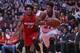 Jan 25, 2016; Chicago, IL, USA; Chicago Bulls guard Jimmy Butler (21) moves past Miami Heat forward Justise Winslow (20) during the second quarter at the United Center. Mandatory Credit: Dennis Wierzbicki-USA TODAY Sports