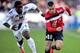 Toulouse's French forward Emmanuel Riviere (L) vies with Lille's Belgian midfielder Eden Hazard during the French L1 football match Lille vs Toulouse on April 01 2012 at Lille metropole stadium in Villeneuve d'Ascq, northern France. AFP PHOTO PHILIPPE HUG