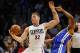 LOS ANGELES, CA - NOVEMBER 19: Blake Griffin #32 of the Los Angeles Clippers dribbles against Andre Iguodala #9 of the Golden State Warriors during a game at Staples Center on November 19, 2015 in Los Angeles, California. NOTE TO USER: User expressly ackn