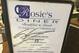 Jack Eichel's signature on a Rosie's Diner menu.