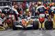 Fernando Alonso refuelling in the pits in 2008.