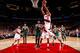 PORTLAND, OR - FEBRUARY 2: C.J. McCollum #3 of the Portland Trail Blazers goes for the lay up against the Milwaukee Bucks during the game on February 2, 2016 at Moda Center in Portland,Oregon. NOTE TO USER: User expressly acknowledges and agrees that, by