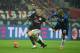 Kucka, typically, refuses to yield under duress from two Inter players.