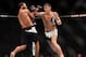 Thompson mixes it up with Hendricks.