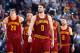 INDIANAPOLIS, IN - FEBRUARY 1: Kevin Love #0 of the Cleveland Cavaliers walks ahead of teammates onto the floor against the Indiana Pacers during the game at Bankers Life Fieldhouse on February 1, 2016 in Indianapolis, Indiana. The Cavaliers defeated the