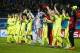 GHENT, BELGIUM - DECEMBER 09: Gent players celebrate after victory in the group H UEFA Champions League match between KAA Gent and Football Club Zenit Saint Petersburg held at Ghelamco Arena, on December 9, 2015 in Gent, Belgium. (Photo by Dean Mouhtaro