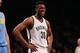 NEW YORK, NY - FEBRUARY 08: Thaddeus Young #30 of the Brooklyn Nets in action against the Denver Nuggets at the Barclays Center on February 8, 2016 in Brooklyn borough of New York City. NOTE TO USER: User expressly acknowledges and agrees that, by downlo