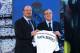 MADRID, SPAIN - JUNE 03: New Real Madrid head coach Rafael Benitez (L) poses for a picture with president Florentino Perez (R) during his presentation at Santiago Bernabeu stadium on June 3, 2015 in Madrid, Spain. (Photo by Gonzalo Arroyo Moreno/Getty