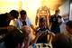Daniel Ricciardo at a media session in Hungary.