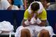 Rafael Nadal sought to cool off during a match in the Argentina Open.