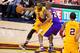 CLEVELAND, OH - FEBRUARY 10: LeBron James #23 of the Cleveland Cavaliers posts up against Kobe Bryant #24 of the Los Angeles Lakers during the second half at Quicken Loans Arena on February 10, 2016 in Cleveland, Ohio. The Cavaliers defeated the Lakers 12
