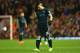 LIVERPOOL, ENGLAND - MARCH 02: Sergio Aguero of Manchester City stands dejected during the Barclays Premier League match between Liverpool and Manchester City at Anfield on March 2, 2016 in Liverpool, England. (Photo by Clive Brunskill/Getty Images)