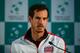BIRMINGHAM, ENGLAND - MARCH 03: Andy Murray of Great Britain talks during a press conference ahead of the start of the Davis Cup tie between Great Britain and Japan at Barclaycard Arena on March 3, 2016 in Birmingham, England. (Photo by Jordan Mansfield