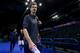 BIRMINGHAM, ENGLAND - MARCH 03: Andy Murray of Great Britain walks onto court for a practice session ahead of the start of the Davis Cup tie between Great Britain and Japan at Barclaycard Arena on March 3, 2016 in Birmingham, England. (Photo by Jordan M